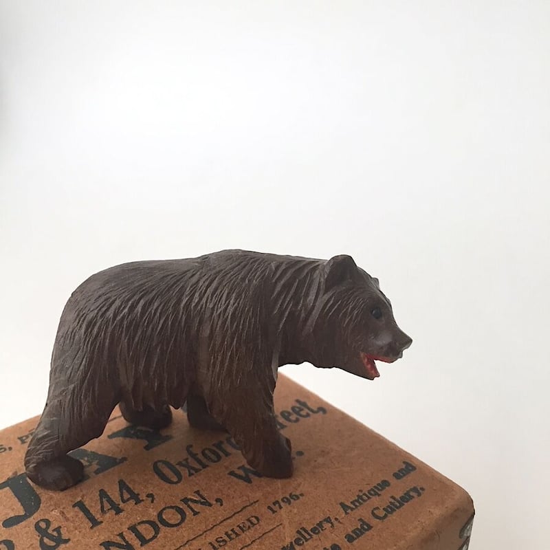 ジェフ・フレミング ビッグスカイ 手彫り木製クマ像彫刻 アンティーク 希少 wooden bear アンティーク木くま スイス 木熊 | cocon