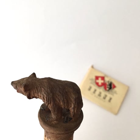 wooden bear / アンティーク木彫りのくま スイスベルン