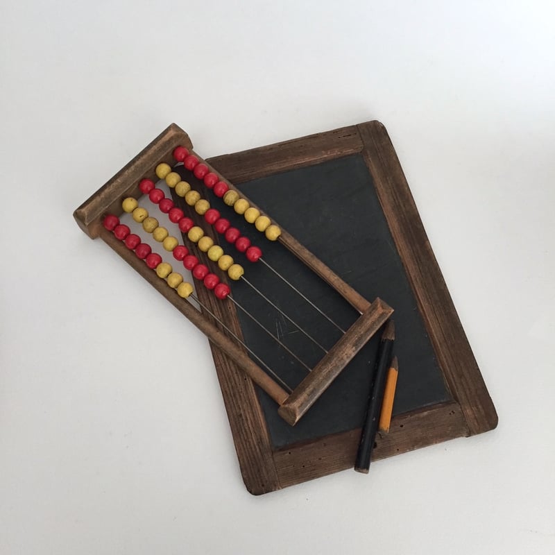旧藏 文房具 木製　镇尺算盘 そろばん　開運　置物　2点インテリア　飾り Abacus / アンティークそろばん キッズの勉強道具 | cocon