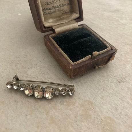 brooch / アンティークラインストーンブローチ