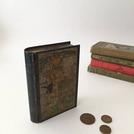 money tin box / アンティークブック型貯金箱