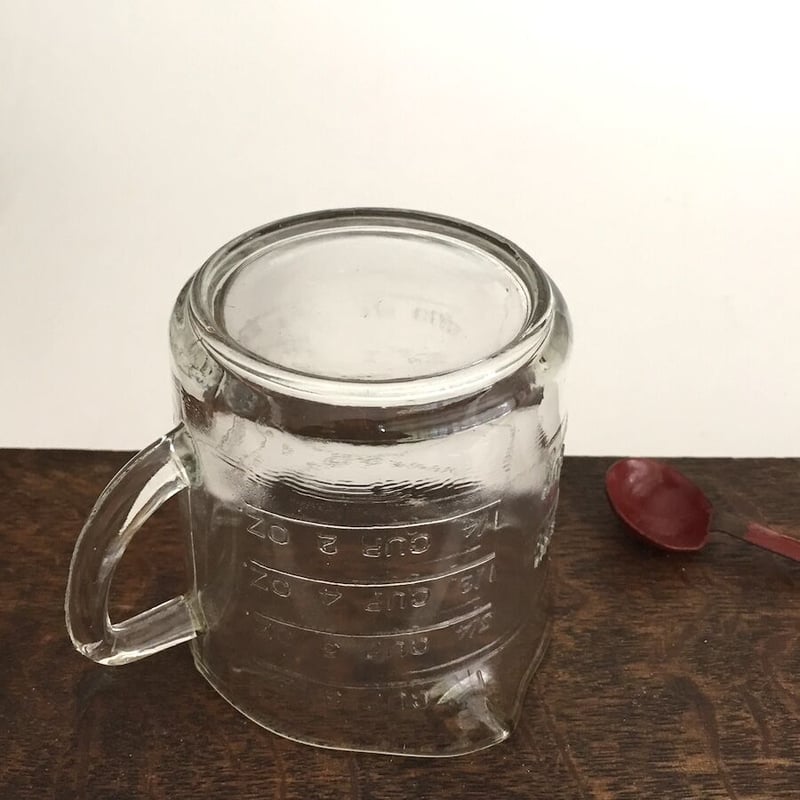 measure glass ヴィンテージメジャリングカップ 3スパウト クリア 
