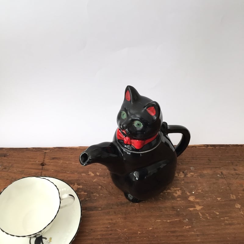 black cat pot / アンティーク黒猫ポット | cocon