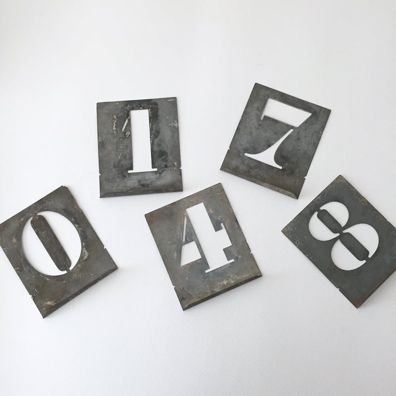number plate / アンティークナンバーステンシルプレート | cocon