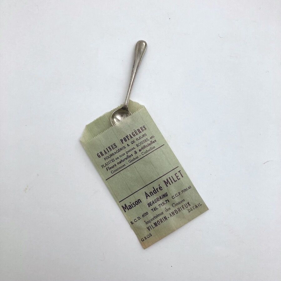mini spoon アンティークシルバーマスタードスプーン | cocon