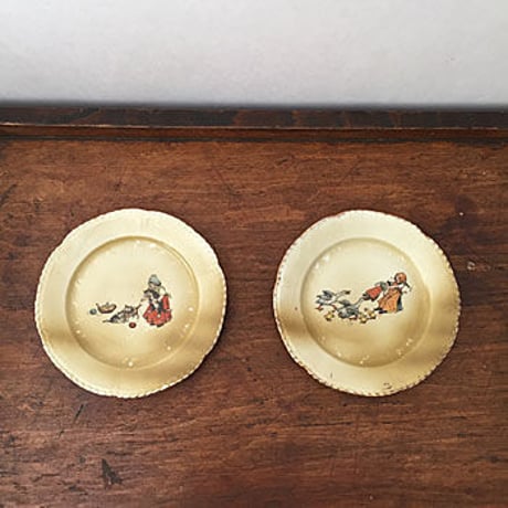 mini plate　アンティークミニプレート　ねこ柄プレート