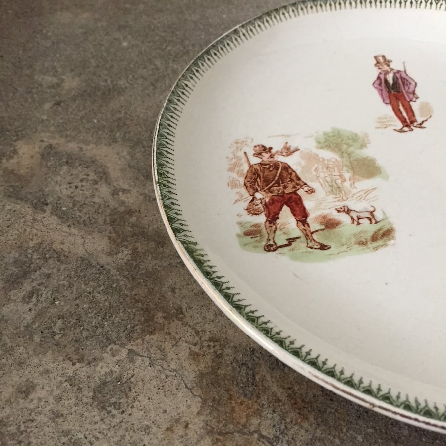 HB & Cie plate / アンティーククレイユモントロームッシュ絵皿 | cocon