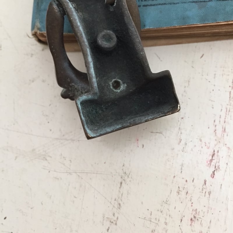 cat door knocker / アンティークねこのドアノッカー 真鍮 チェシャ猫