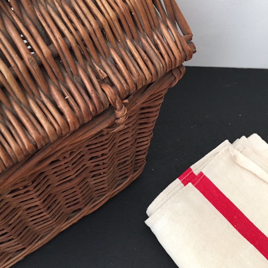 basket / アンティークふたつきバスケット | cocon