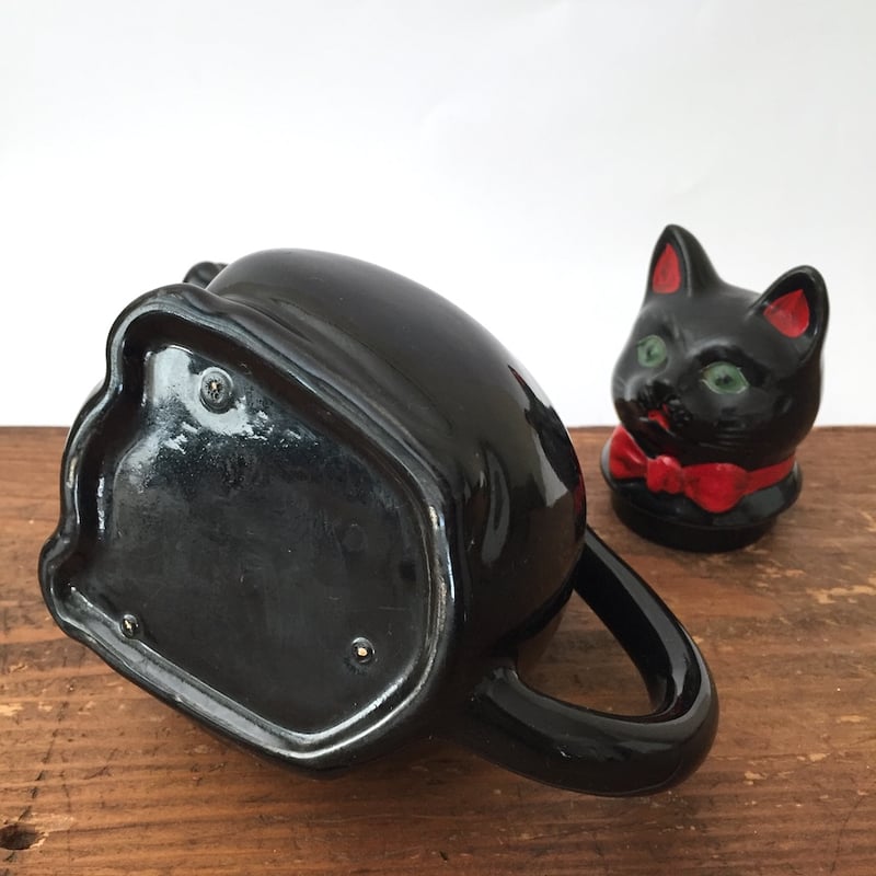 black cat pot / アンティーク黒猫ポット | cocon