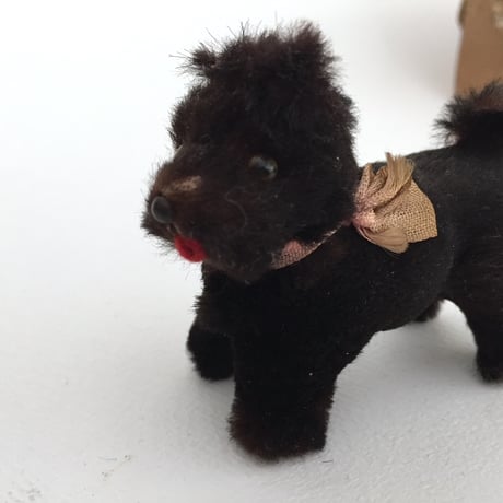 stuff dog / アンティーク犬のぬいぐるみ リアルレザーのドッグ