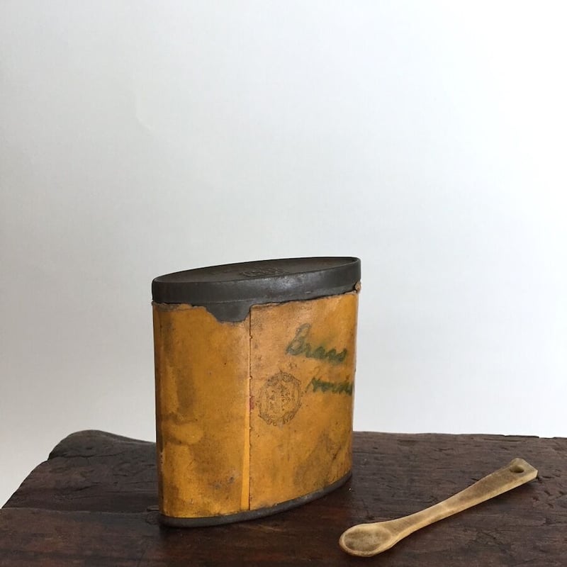 【完動品】ブリキ玩具ANTIQUEコレクション TIN CLUB キコリ old tin / アンティークミニ丸ティン ブリキ缶 | cocon