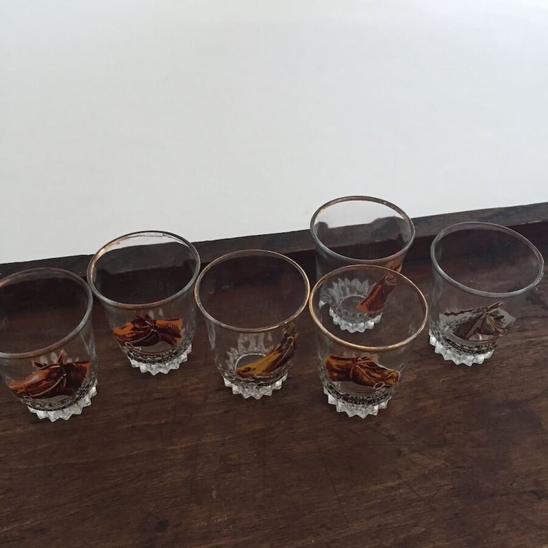 horse shot glass アンティーク競走馬のショットグラス | cocon
