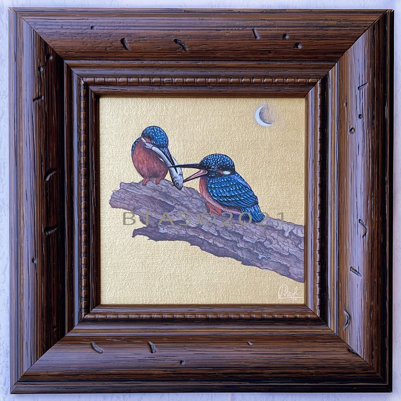 美術品　カワセミ 絵画の通販、購入ならFROM ARTIST/作品名：森のカワセミ/作家名：山崎 香住