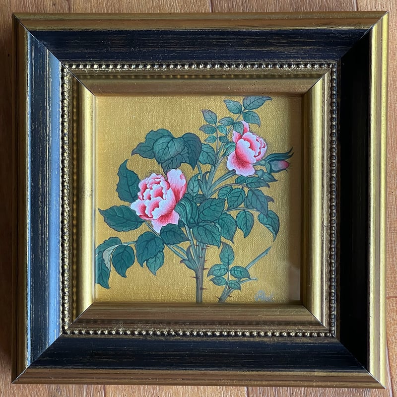 素敵な薔薇の油絵 額付き ☆ 原画 ☆ 画家サインあり 薔薇 油絵 額付 絵画 imgrc0079869685.jpg