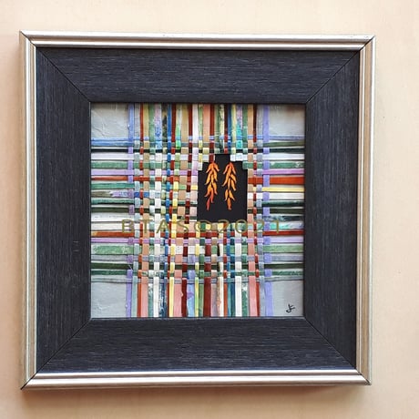 額装付きコラージュアート作品 水中都市 . . . . #オリジナル #コラージュ #コラージュアート