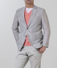 【夏でも着られるジャケ／洗濯OK／ノーアイロン】　綿麻ポリワッシャー　テーラードジャケット　3色　日本製