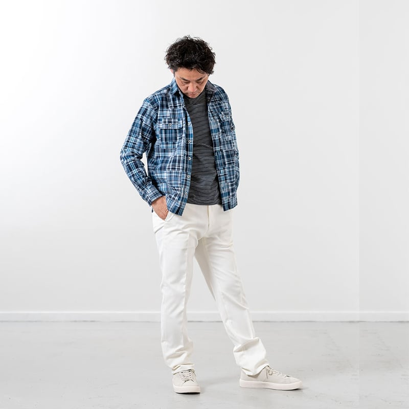 eeeer！Dhal チェック柄 シャツ 長袖 SUGGESTION ネルシャツ 長袖 メンズ レディース サジェスション