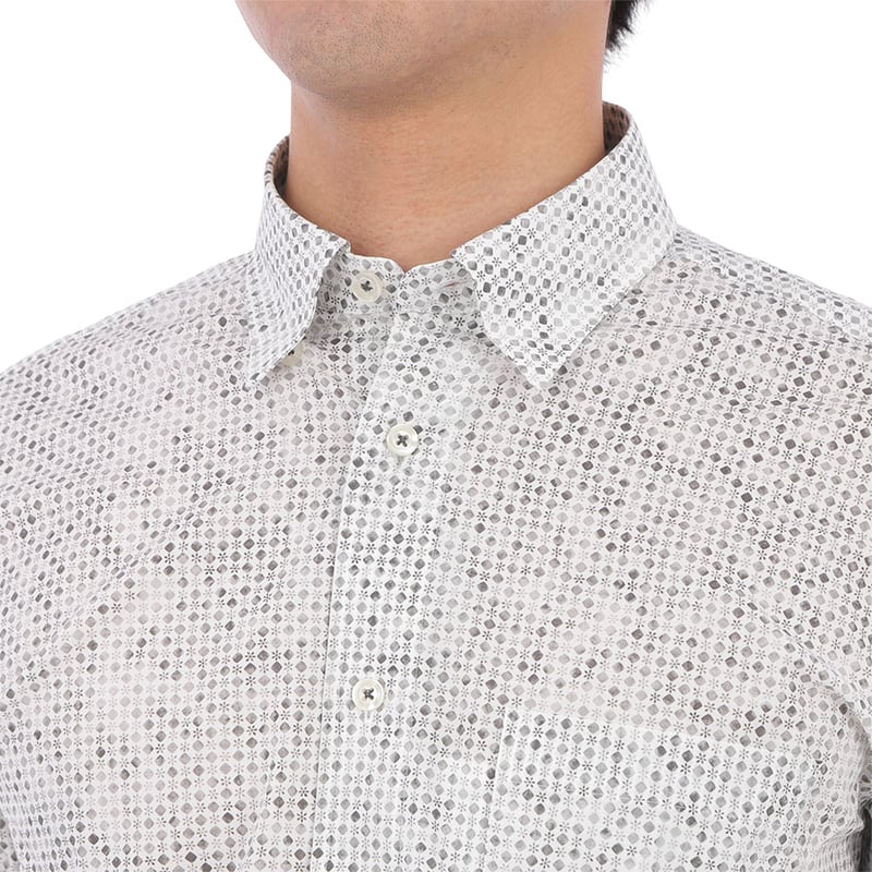 レタッチ　retouch 長袖シャツ　L グレー Relaxed Fit L/S Shirt -chacoal gray-