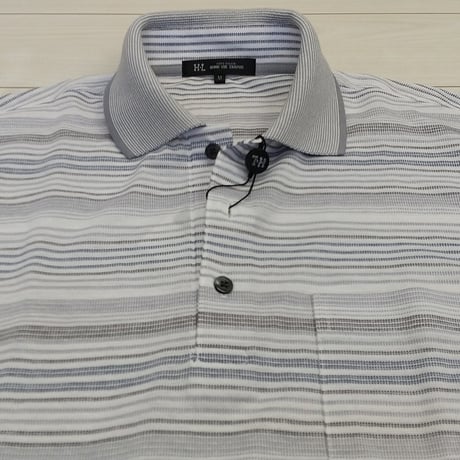 【夏でも着れる長袖ポロシャツ】　ボーダーポロシャツ　3色　日本製