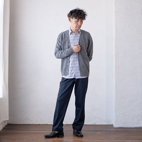 【SALE/30％OFF】【タスマニアラムウール100％】メンズ 無地ニットカーディガン 軽く柔らか 上品な大人の上質ベーシック