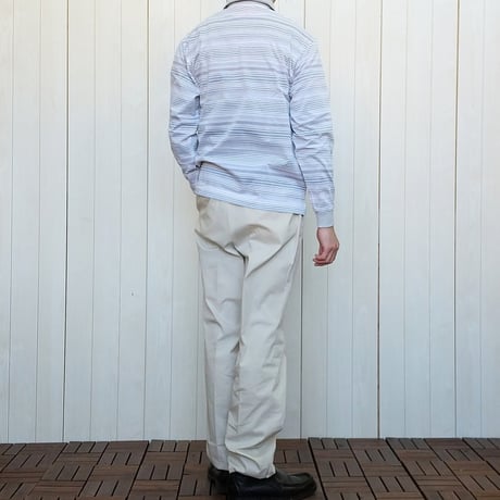 【夏でも着れる長袖ポロシャツ】　ボーダーポロシャツ　3色　日本製