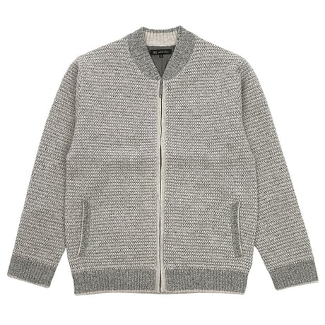 【ウール80%】タックニット ジャケット ZIPカーディガン 裏地付き ラムナイロン使用 軽量＆上品 大人のリラックスアウター