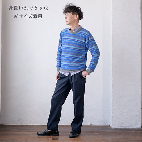 【毎日の着こなしに】 メンズ フェアアイル柄 ジャガードニット 軽量 保温性 ウール混 秋冬 普段着 カジュアルセーター