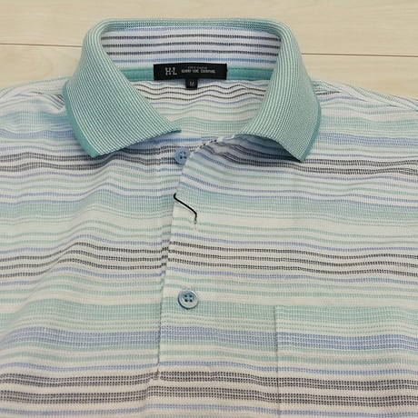 【夏でも着れる長袖ポロシャツ】　ボーダーポロシャツ　3色　日本製