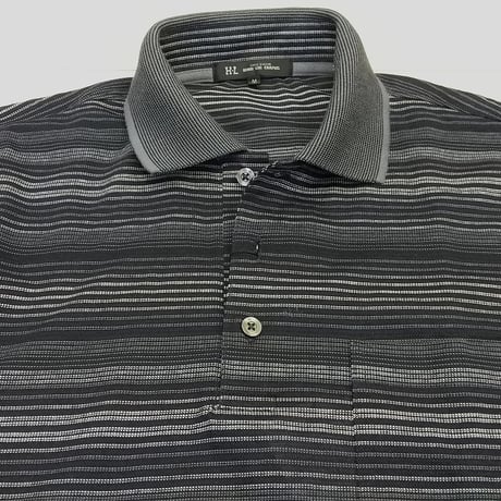 【夏でも着れる長袖ポロシャツ】　ボーダーポロシャツ　3色　日本製