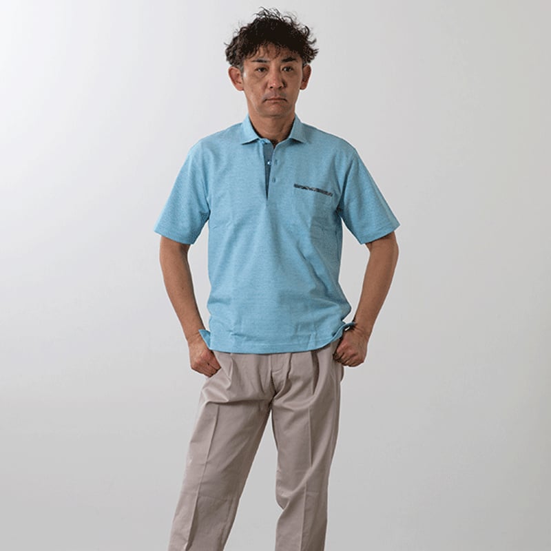 20%OFF 紳士ポロシャツ スラブ生地 全4色 S-2L シルケット加工