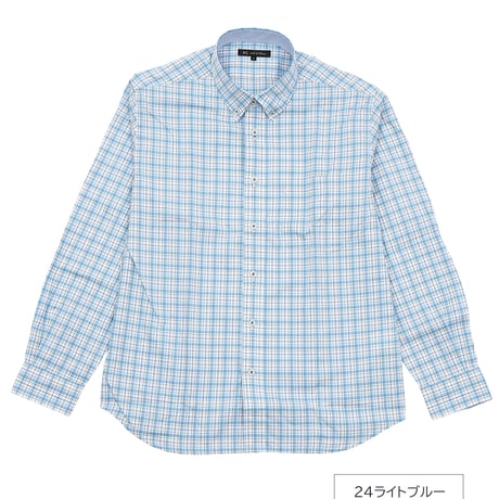 【極上の肌触り】スーパーソフトツイル チェックBDシャツ｜シワになりにくく上品な1枚