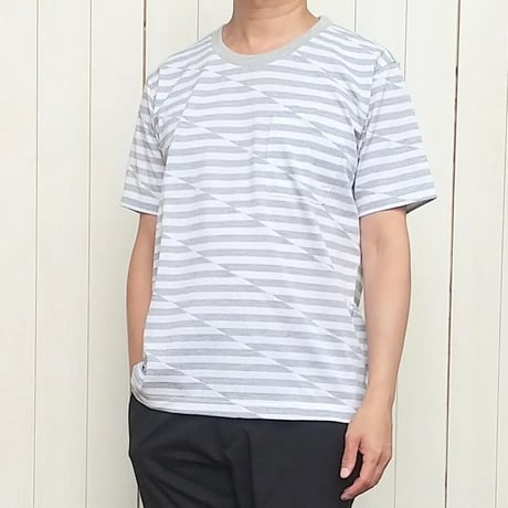 【シルケット】　スラブずらしボーダーTシャツ　2色　日本製