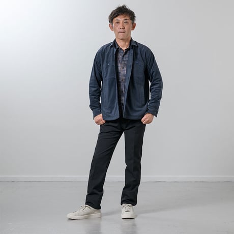 【日本製・エコプリント】長袖シャツ ポリエステル100％  環境に配慮したエコプリント