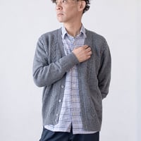【SALE/30％OFF】【タスマニアラムウール100％】メンズ 無地ニットカーディガン 軽く柔らか 上品な大人の上質ベーシック