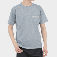 【日本製・しっかりタイプ】 H・L アッシュ・エル メンズ ミニブロックスラブ クルーネックTシャツ