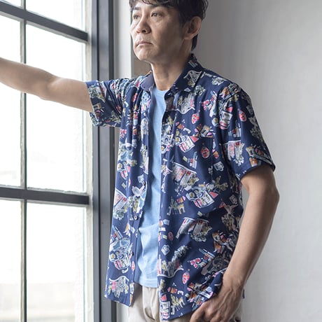 【洗練のアートを纏う】エコプリント パリシティ レギュラーシャツ｜環境に優しいサステナブルな一着