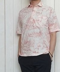 【ネオハイブリッド】ボタニカル柄ポロシャツ　2色　 日本製
