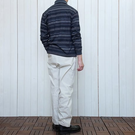 【夏でも着れる長袖ポロシャツ】　ボーダーポロシャツ　3色　日本製