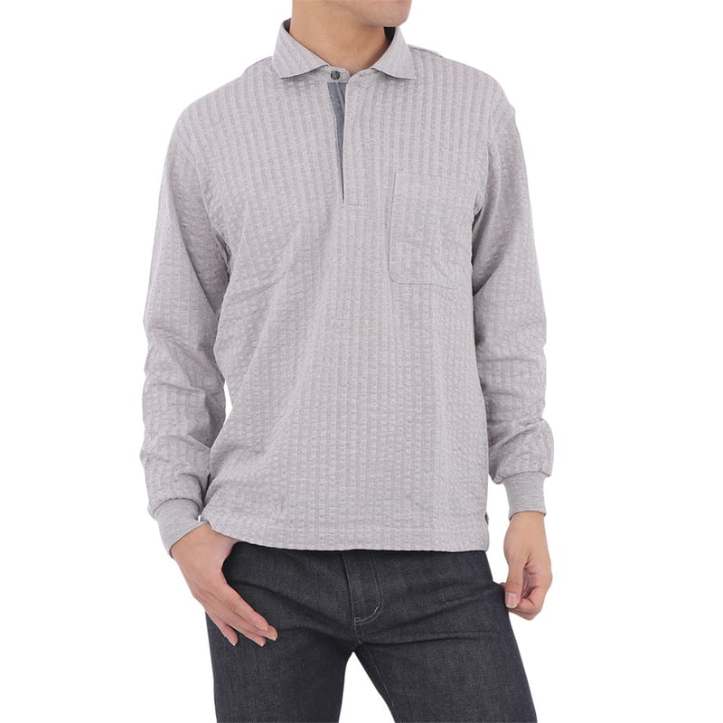 ホワイトロングシャツ 長袖 胸ポケット付き pdd6697-01.jpg