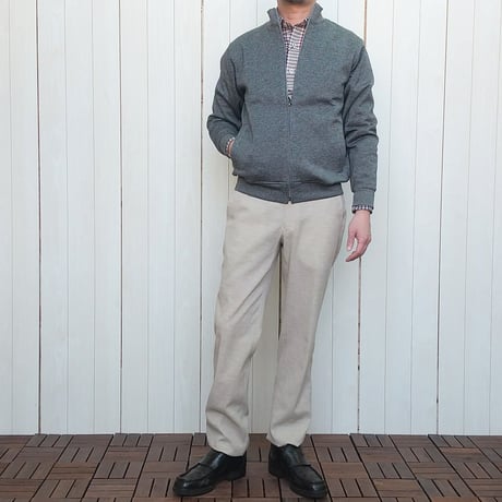 千鳥柄  フルジップアップ  カーディガン　2色　 日本製