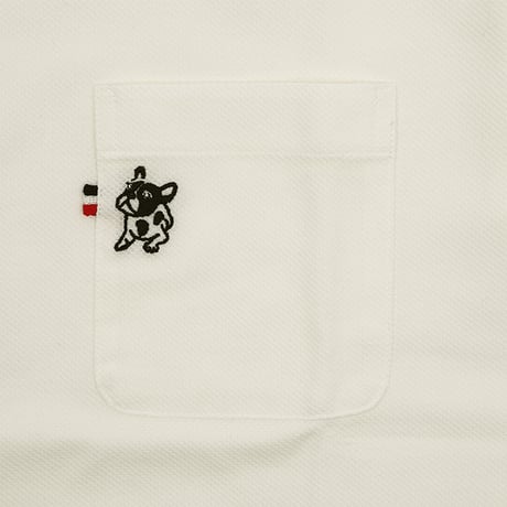 【日本製・心地よい肌触り】アルビニ鹿の子 犬ワンポイントTシャツ｜上質素材で愉しむ大人の遊び心