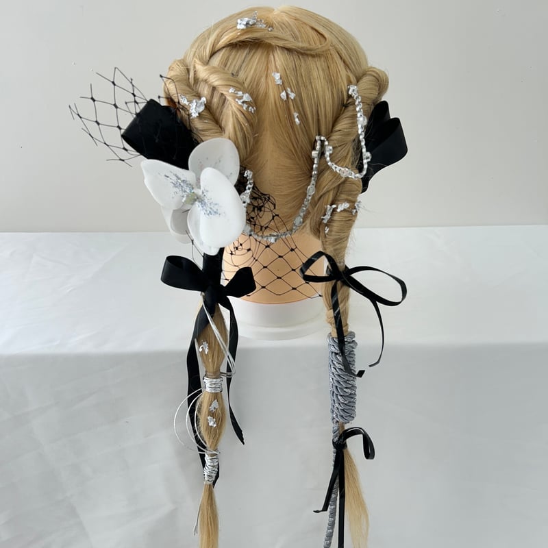 髪飾り 成人式 卒業式 リボン 水引 銀箔（セミオーダー可能