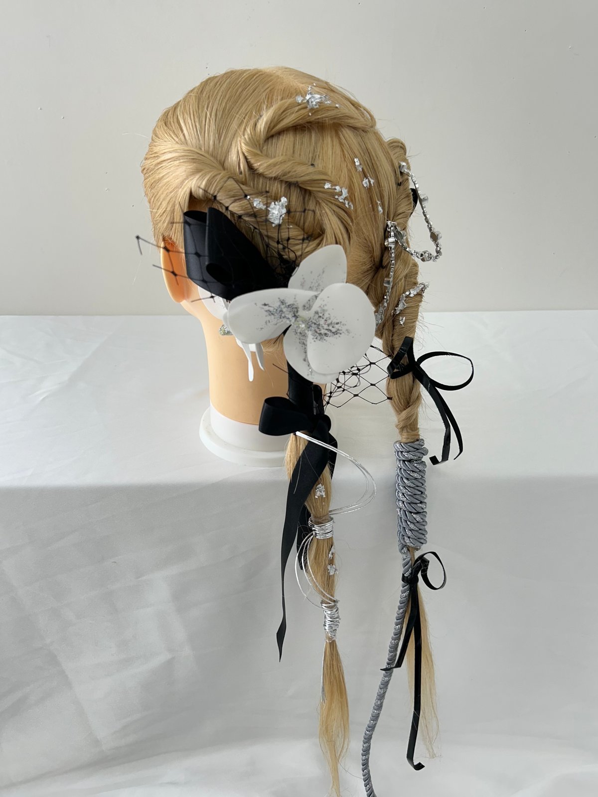 髪飾り 成人式 卒業式 リボン 水引 銀箔（セミオーダー可能