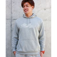 フーデッドライトパーカー　グレー