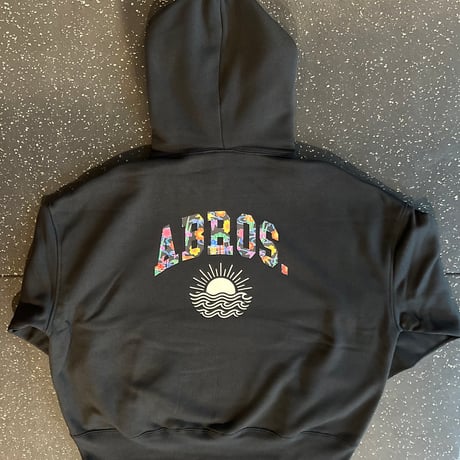 ABROS.ビッグシルエット紅型パーカー(裏起毛)