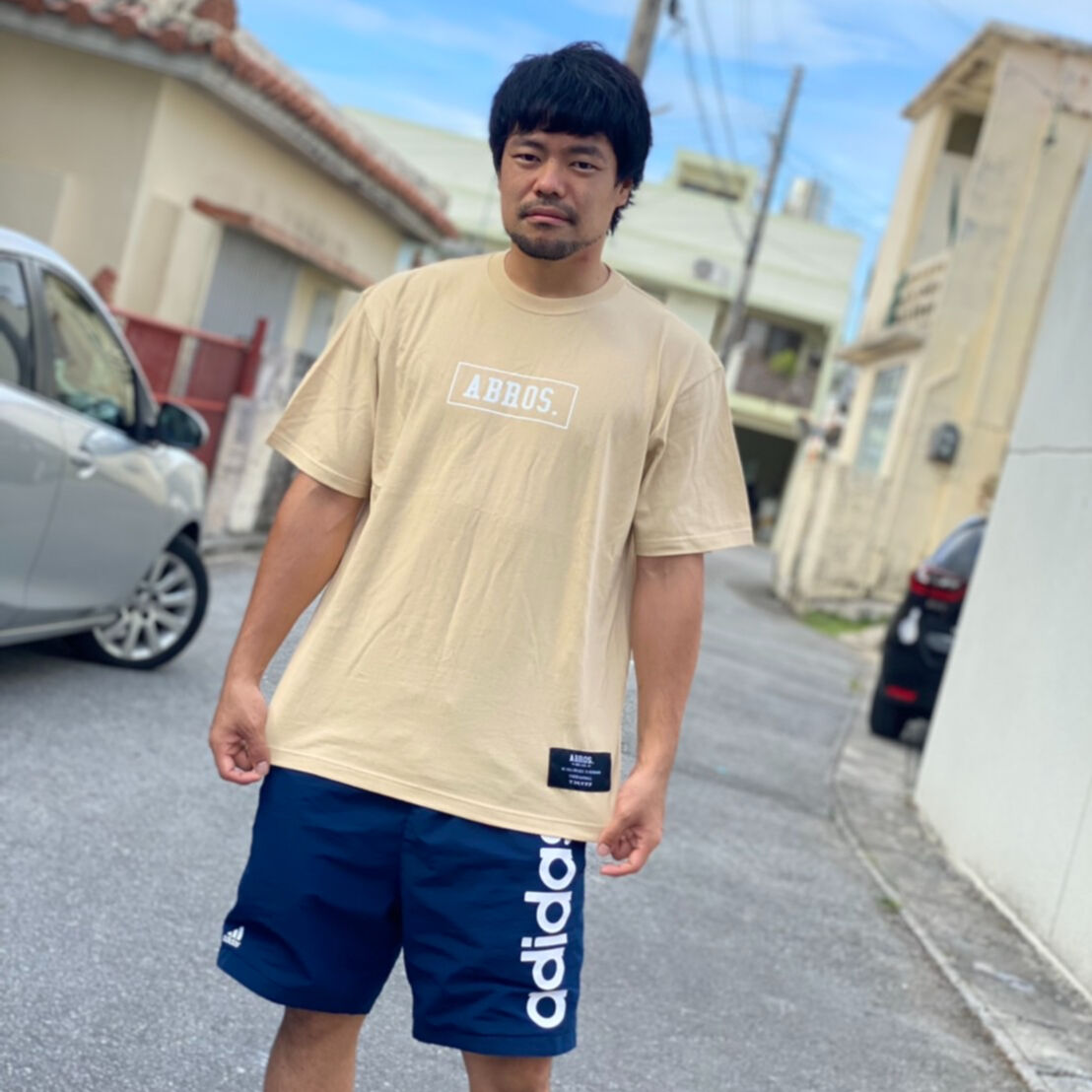 ABROS. ボックスロゴ ライトベージュ | ABROS