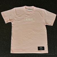 BOXロゴシャツ(ベビーピンク×ホワイト)