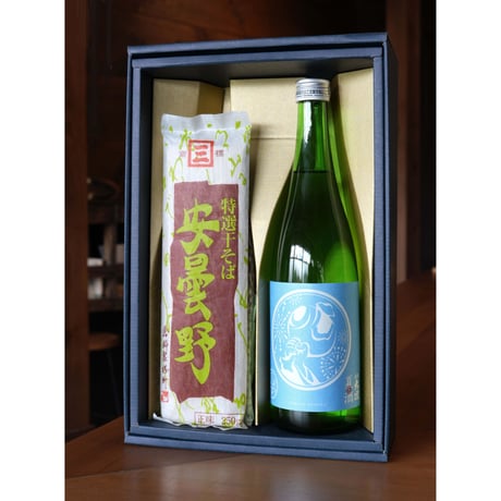 そばと日本酒 ギフトセット （北安大國夏酒 720ml と干そば 安曇野2人前）