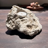 琉球石灰岩キャンドルホルダー1点ものＡー1